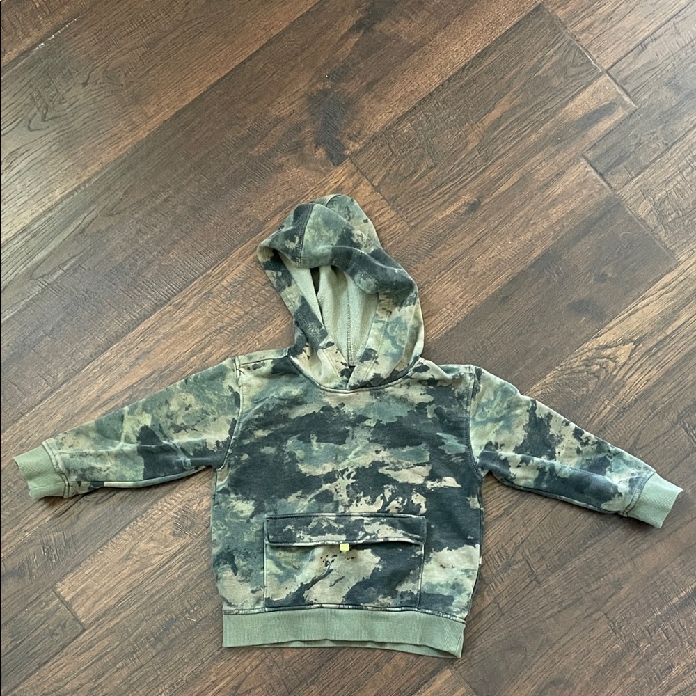 Old Navy Kids Olive & Black Tie-Dye/Camo Hoodie